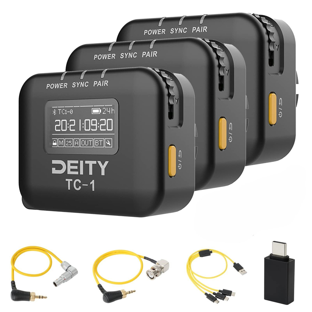 Комплект Deity TC-1 Беспроводной блок таймкода 3PCS,Радио 2.4G, точность таймкода 0.5ppm, 8 каналов, #1