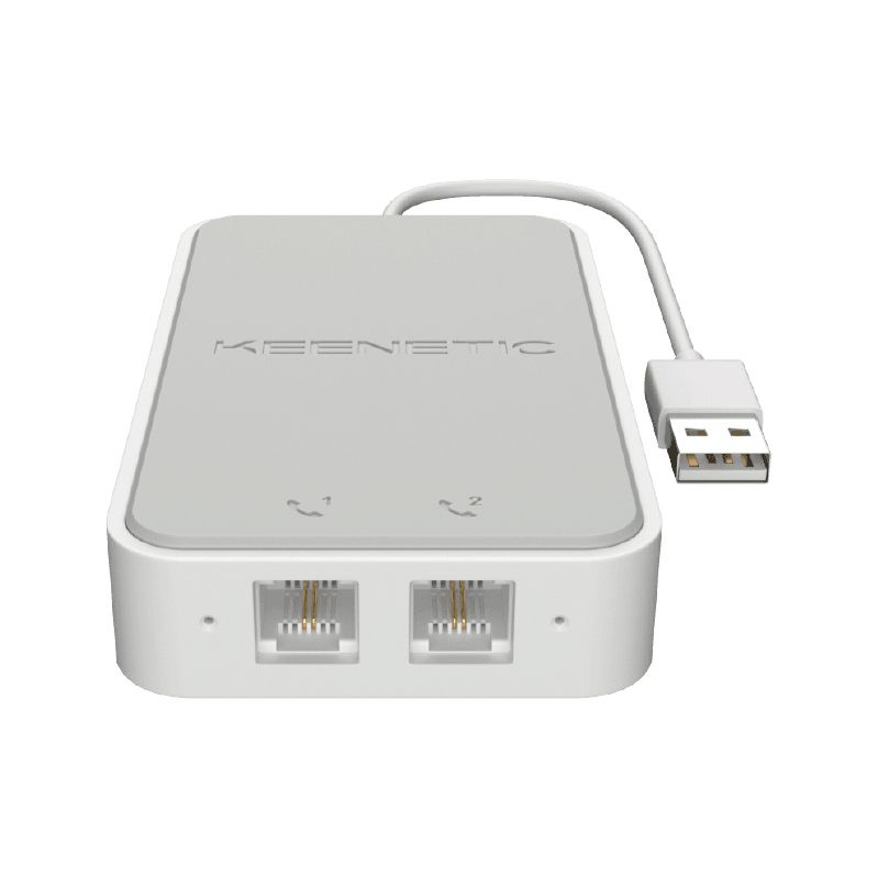 VOIP-адаптер Keenetic Linear (KN-3110) USB-адаптер для двух аналоговых телефонов  #1