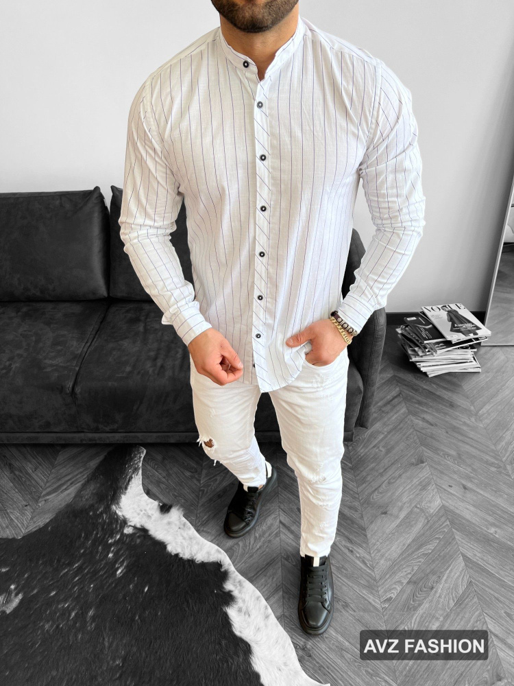 Рубашка AVZ Fashion Хлопок с длинным рукавом #1