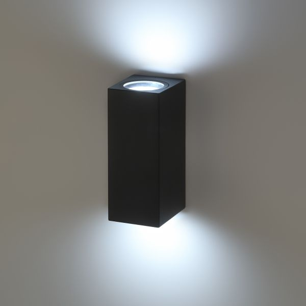 Декоративная подсветка WL38 BK MR16/GU10 черный, для интерьера, фасадов зданий Б0054410 ЭРА  #1