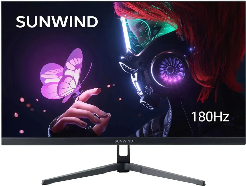 SUNWIND 24.5" Монитор SM-25FI401, черный #1