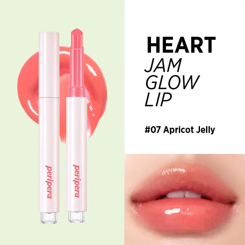 Помада для губ PERIPERA Heart Jam Glow Lip 07 Apricot Jelly #1