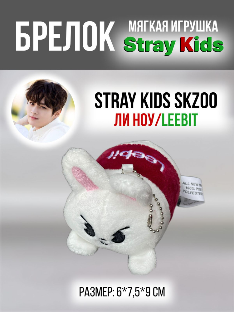 Брелок на рюкзак k-pop Stray Kids SKZOO Стрей Кидс СКЗ ЛИ НОУ кролик LEEBIT  #1