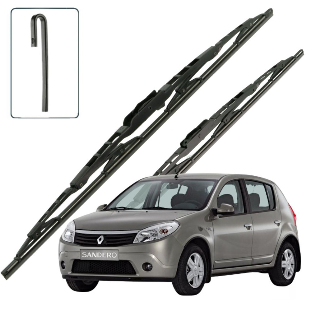 Дворники Renault Sandero (1) BS12 Рено Сандеро БС12 хэтчбек 5 дв. 2009 2010 2011 2012 2013 2014 Щетки #1