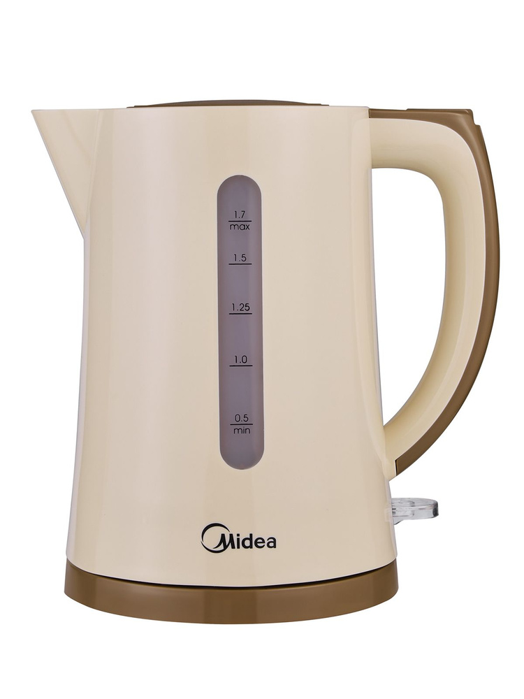 Чайник электрический Midea MK-8091, 2200 Вт, 1,7 л, индикатор уровня воды, фильтр от накипи, цвет слоновая #1