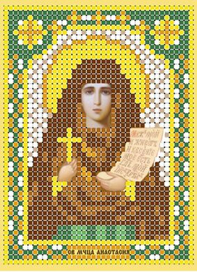 Схема для вышивания бисером (без бисера), именная икона "Святая Мученица Анастасия" 8 х 11см  #1