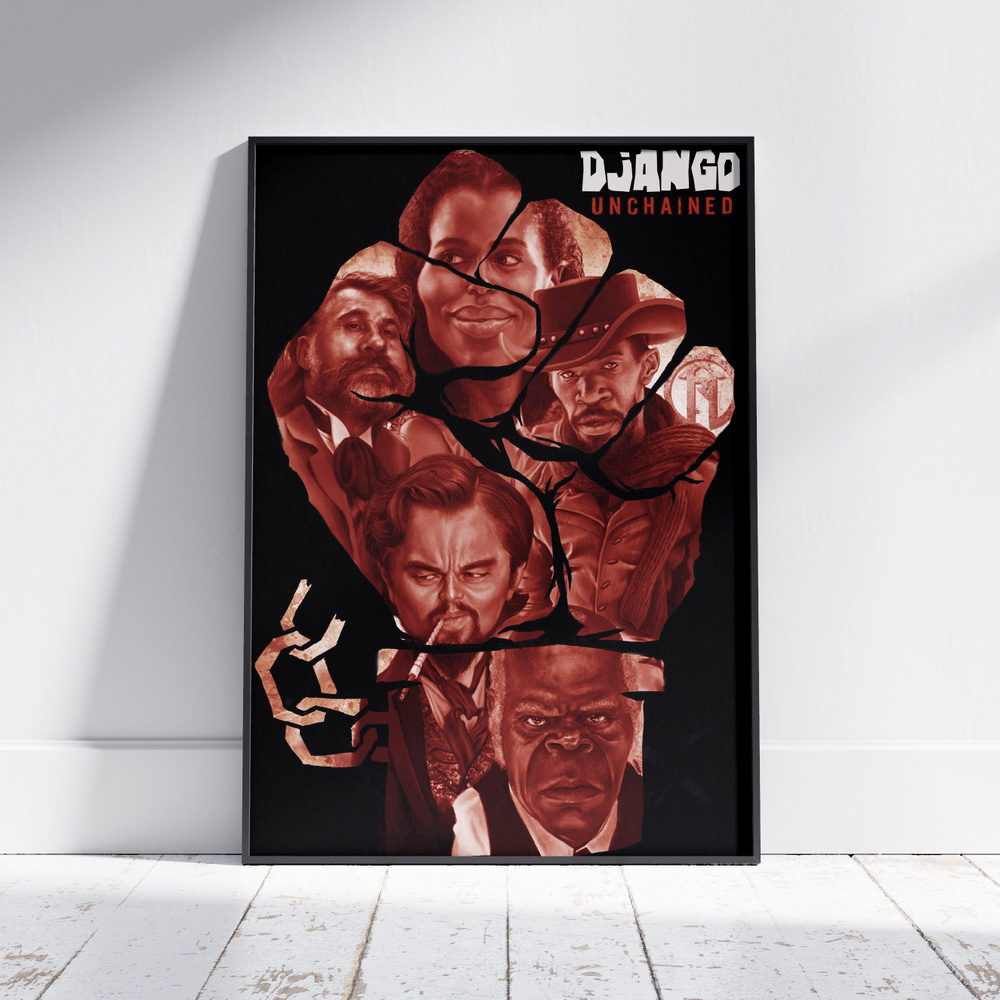 Плакат на стену для интерьера Тарантино (Джанго освобожденный 12) - Постер по фильму формата А3 (30x42 #1