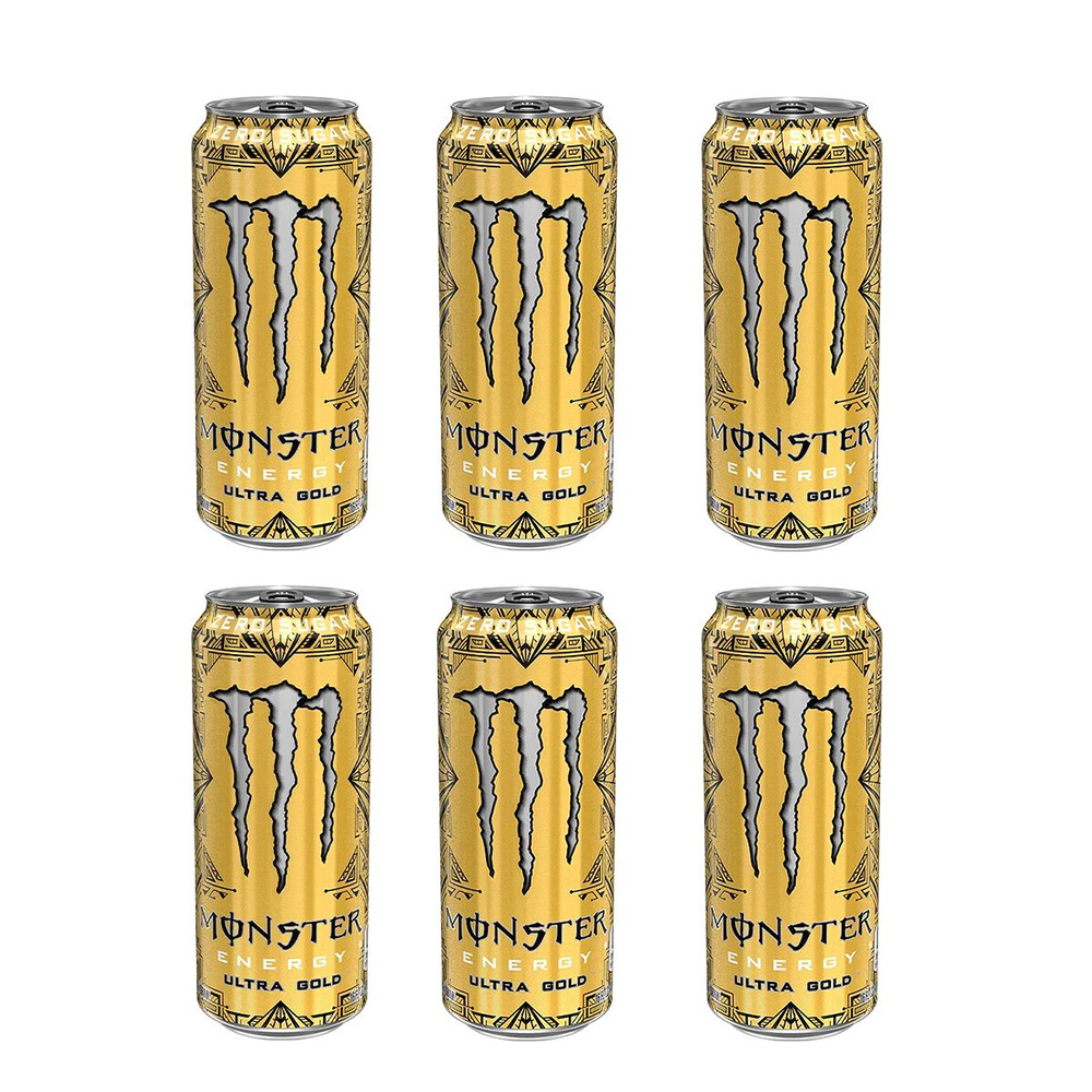 Энергетик без сахара Monster Energy Ultra Gold 6шт по 500мл из Европы  #1