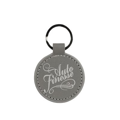 Брелок для ключей Auto Finesse Round Leather Keyring Grey, серый #1
