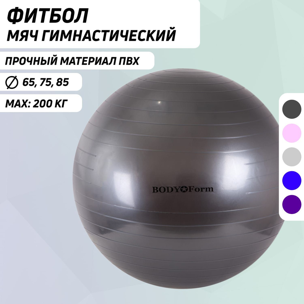 Мяч гимнастический BF-GB01 (26") 65 см. графитовый #1