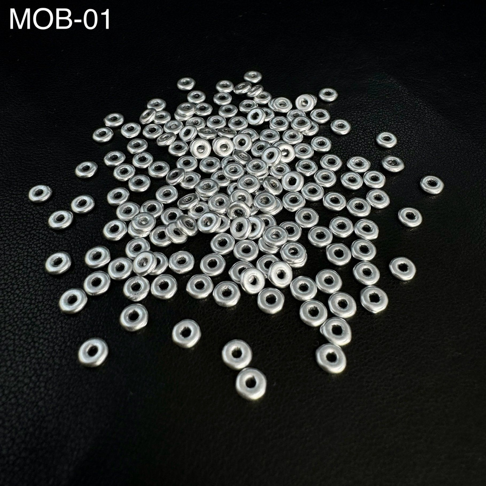 Бисер-бублики CzechMates O-Ring bead 4мм. Бусины-разделители для браслетов, колье и бисероплетения, 5 #1
