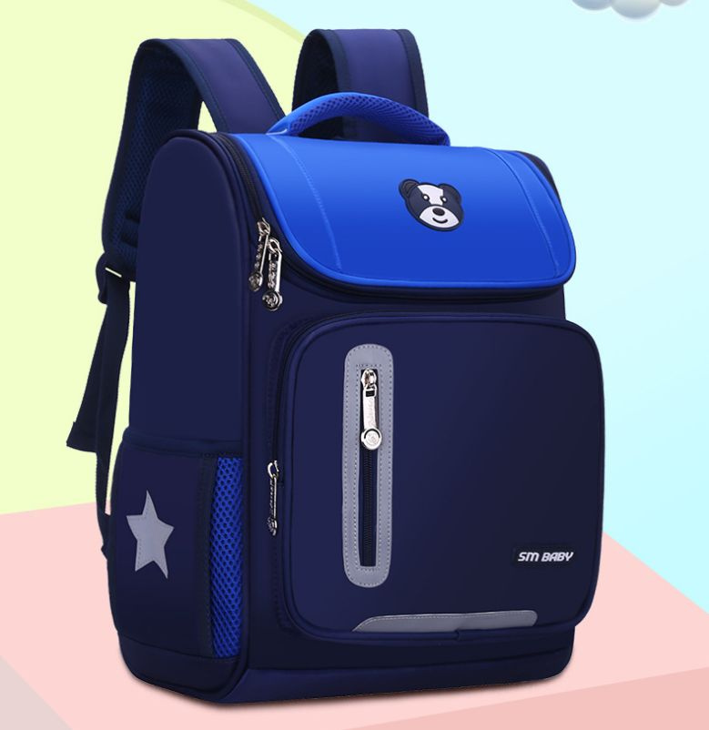 Рюкзак школьный/ для первоклассника/ ранец с собачкой синий мал  #1