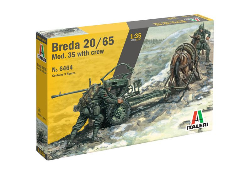 Breda 20/65 Mod. 35 with crew Сборная модель Italeri 6464 1/35 #1