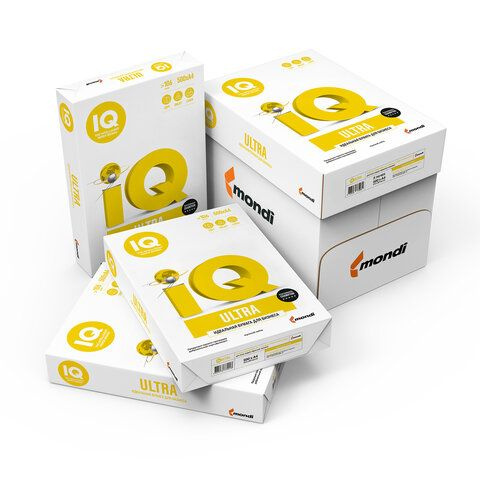Mondi Бумага офисная для принтера А4, 2500 листов А класса, IQ Ultra - 5 упаковок  #1