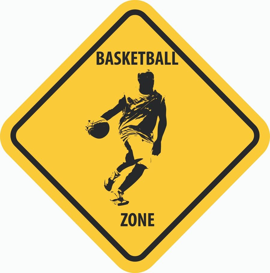 Знак "Basketball zone" (35х35 см, постер пластиковый) #1