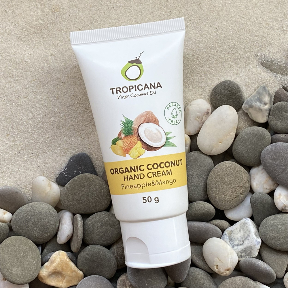 Крем для рук с кокосовым маслом Tropicana Organic Coconut Hand Cream с ароматом ананаса и манго, 50 мл, #1