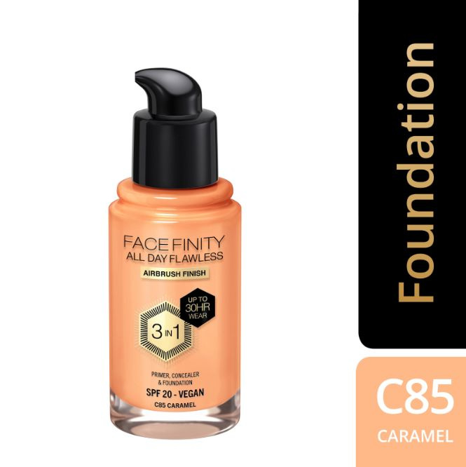 Max Factor тональный крем Facefinity all day flawless 3 in 1 vegan foundation C85 CARAMEL  #1