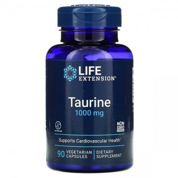 Taurine 1000 мг (таурин) 90 растительных капсул Life Extension #1