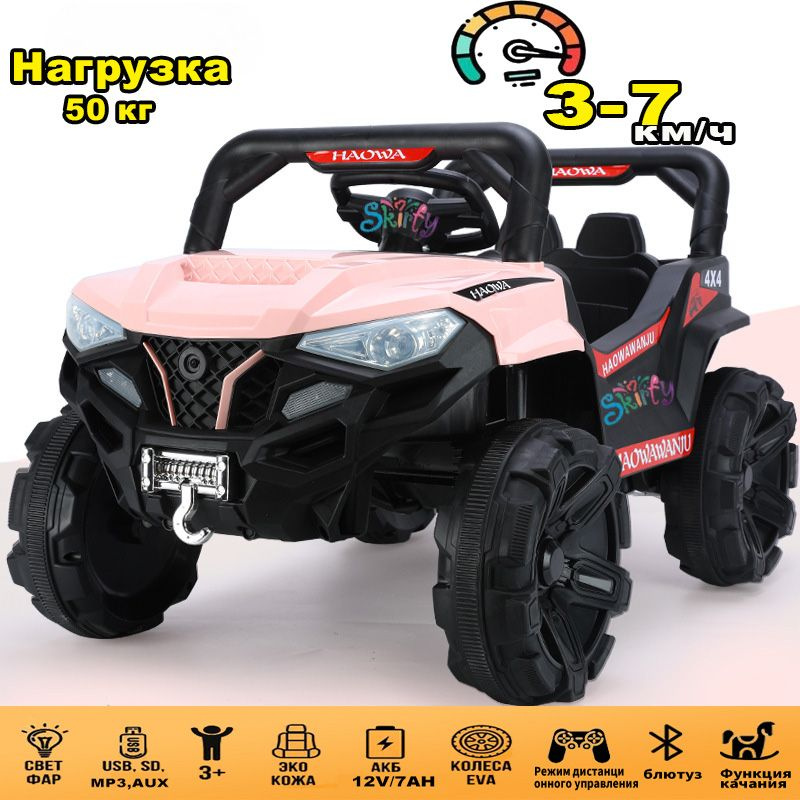 Детский электромобиль Buggy HW-1688, розовый #1