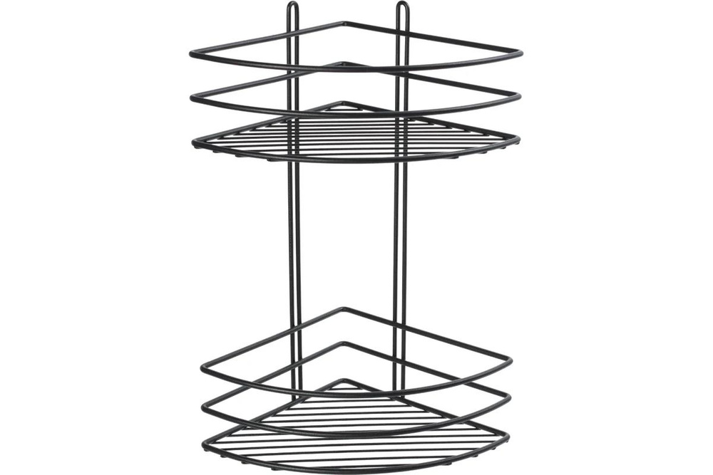 Полка FIXSEN угловая двухъярусная FX-710B-2, черная #1