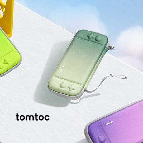 Защитный чехол для хранения tomtoc Switch Oled/Switch G05 Slim Fancy Case, зелёный градиент  #1