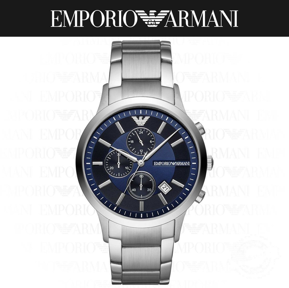 Наручные часы Emporio Armani AR11164. Часы наручные мужские кварцевые классические Армани. Со стрелками, #1