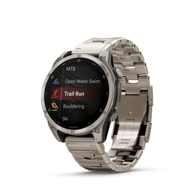 Смарт-часы Garmin Fenix 8, 47 мм AMOLED Sapphire,Titanium, светло-серый, титановый ремешок (010-02904-40) #1