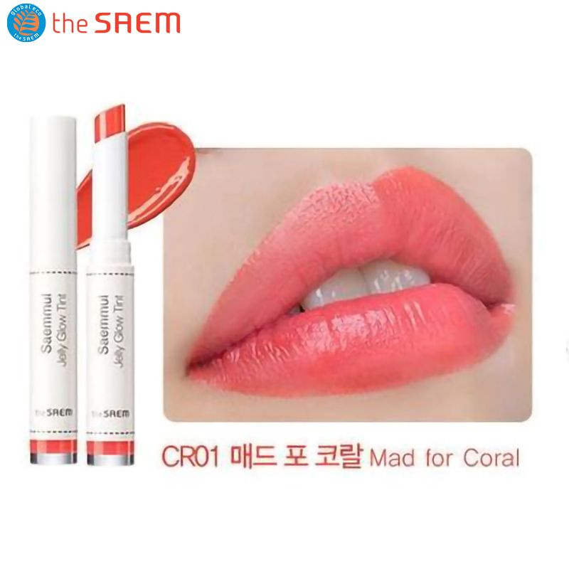 the SAEM губная помада Saemmul Jelly Glow Tint ( CR01 Mad For Coral ) Корейская косметика  #1