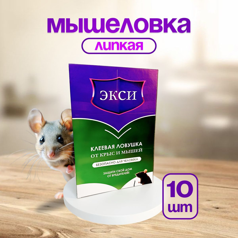 Мышеловка для мышей и крыс, 10 штук комплект, безопасный клей, эффективная клеевая ловушка для дома  #1