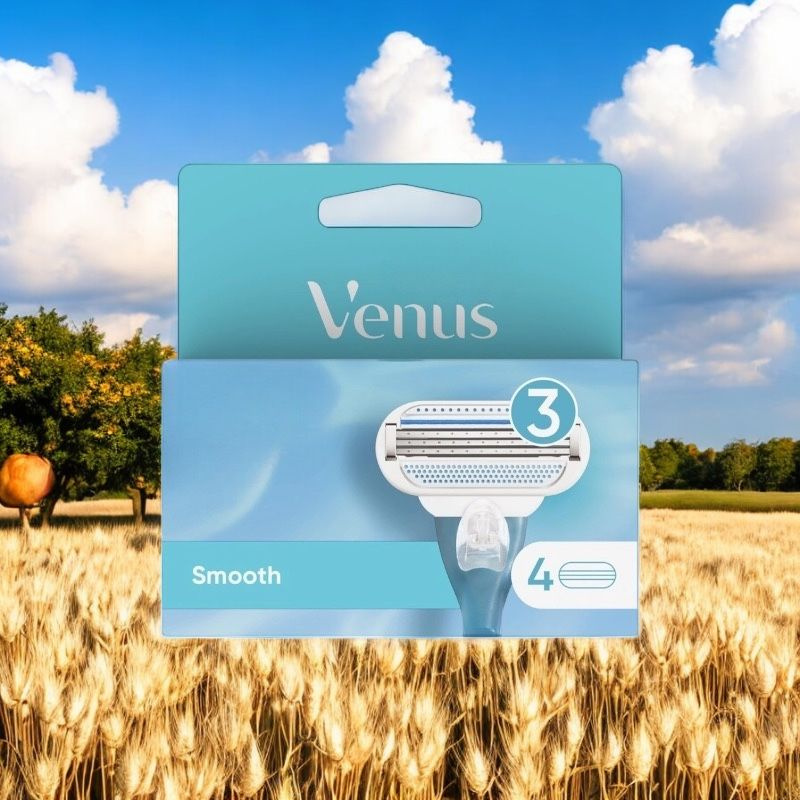 Cменные кассеты для женского бритвенного станка Venus Smooth, 3 лезвия, 6 шт., повторяющие изгибы тела #1