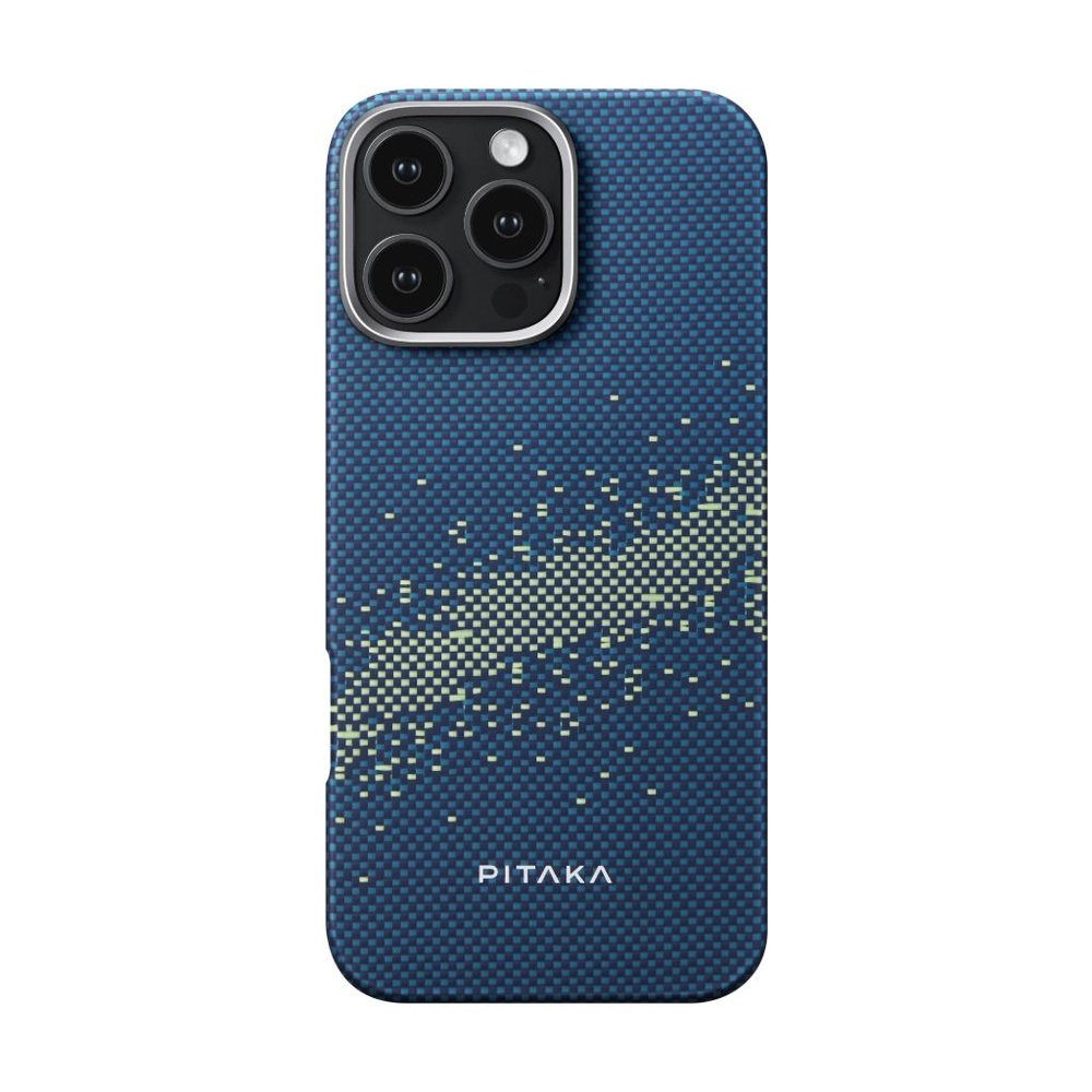 Стильный ультратонкий чехол Pitaka Tactile Woven Case для iPhone 16 Pro Max, принт млечный путь (Milky #1