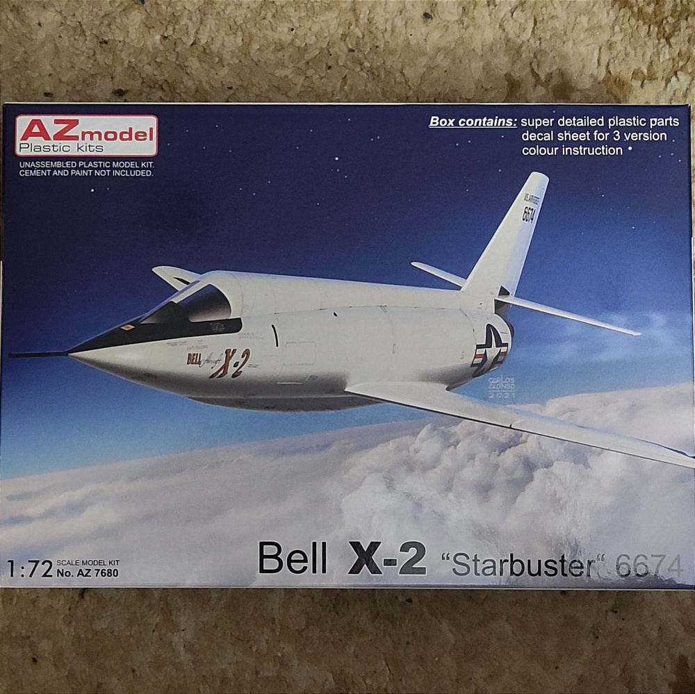 Сборная модель самолета Bell X-2 Starbuster 6674, AZ Models, AZ 7680, 1/72 #1