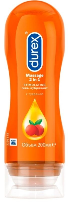 Гель-лубрикант Durex Massage 2 in 1 Stimulating c гуараной, 200 мл #1