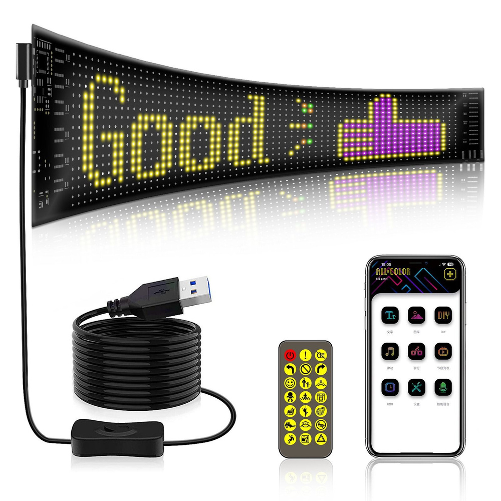 Автомобильный гибкий дисплей LED soft screen #1