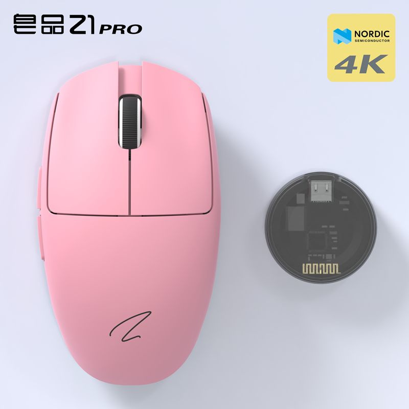 ZAOPIN Игровая мышь беспроводная Z1 Pro, 4K, розовый #1