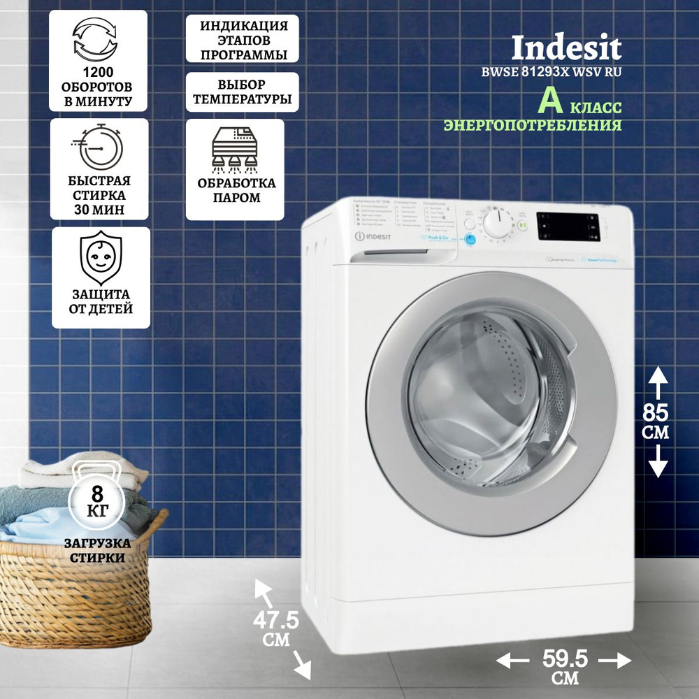 Стиральная машина INDESIT BWSE 81293X WSV RU #1