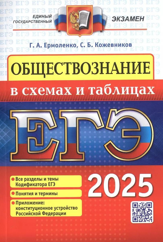 Пособие по подготовке к ЕГЭ Экзамен 2025, Обществознание в схемах и таблицах, Ермоленко Г. А., Кожевников #1