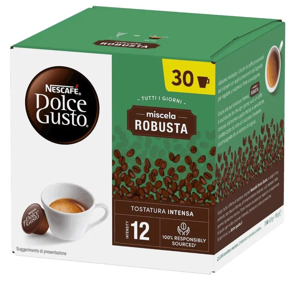 Кофе молотый в капсулах Nescafe Dolce Gusto Robusta XL, 30 шт #1