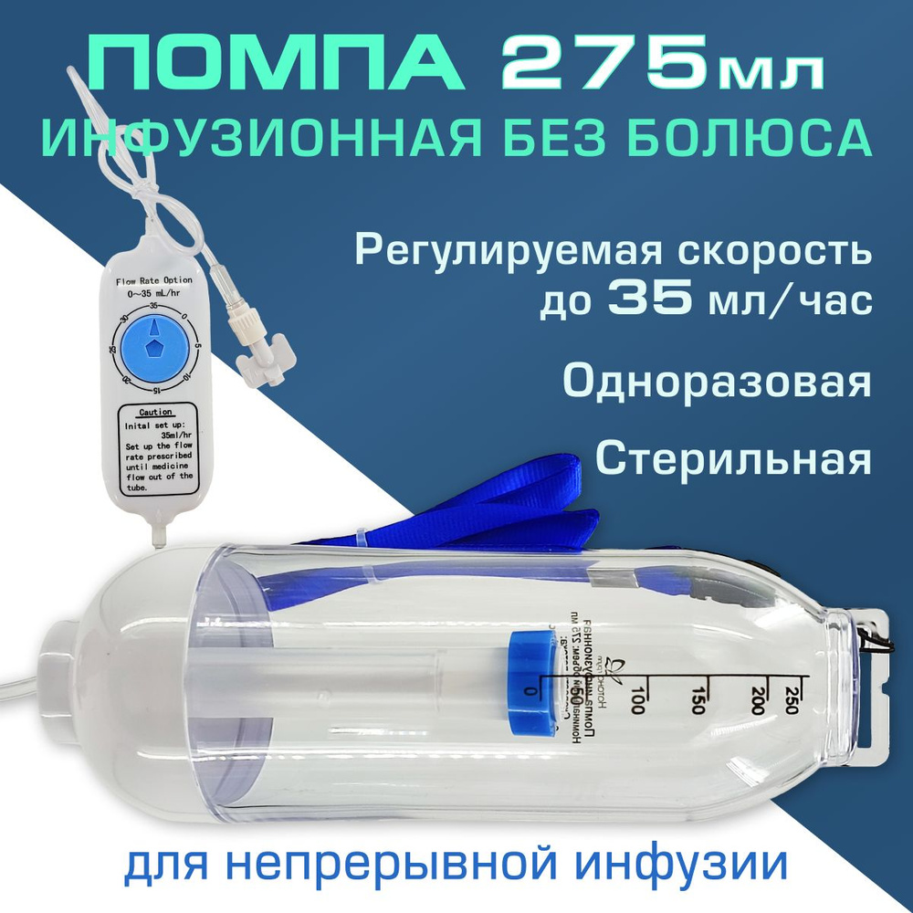 Помпа инфузионная НАТАНА 275 мл., регулируемая скорость до 35 мл/час  #1