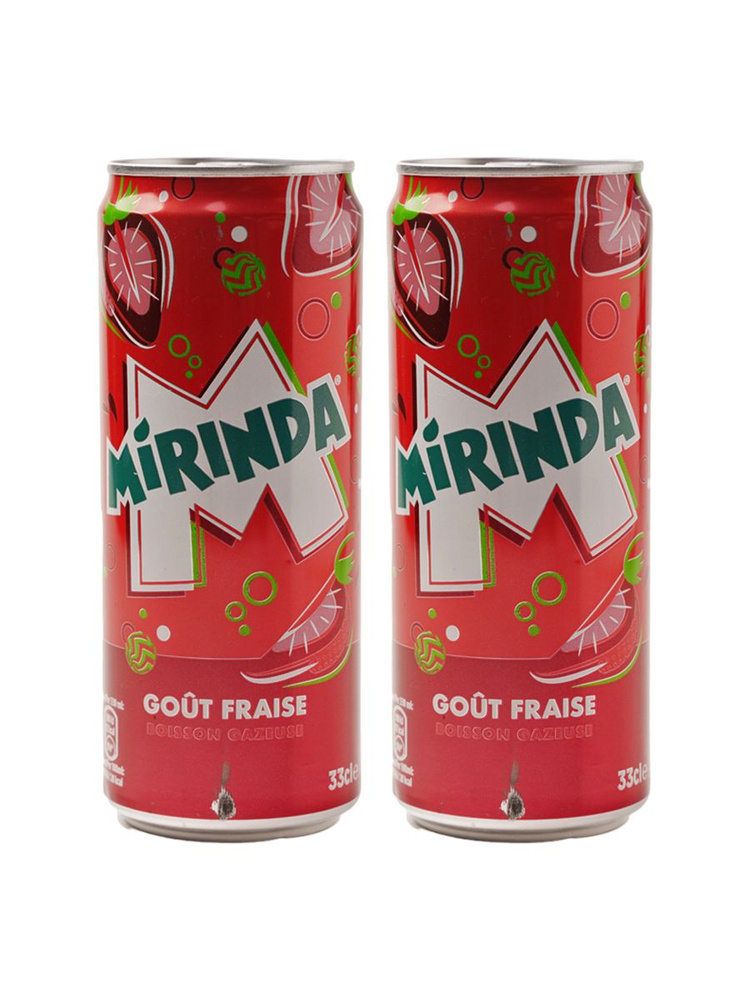 Газированный напиток Mirinda со вкусом клубники, 2 шт x 330 мл, Франция  #1