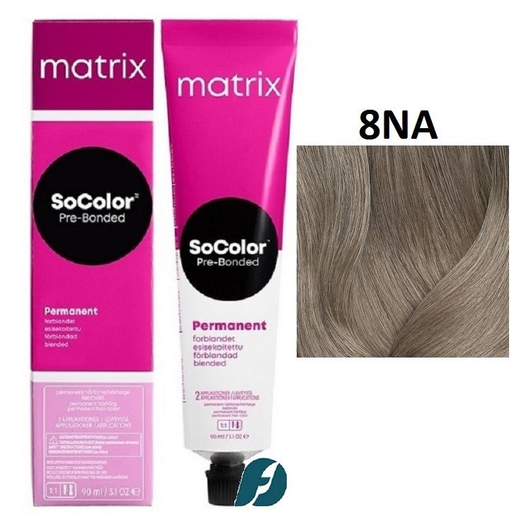 Matrix SoColor 8NA Крем-краска стойкая для волос Светлый блондин натуральный пепельный,90мл  #1