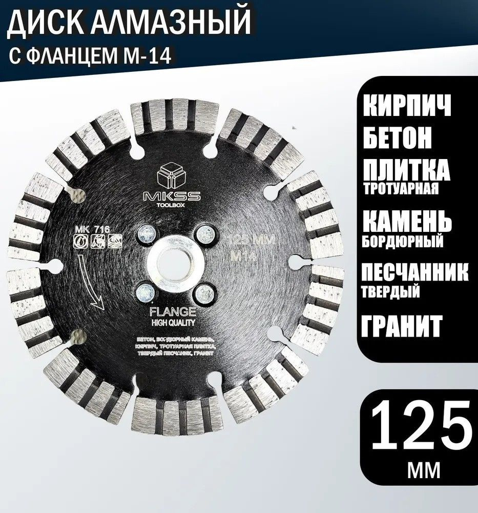 MKSS Диск алмазный 125 x 2 x 22.23 #1