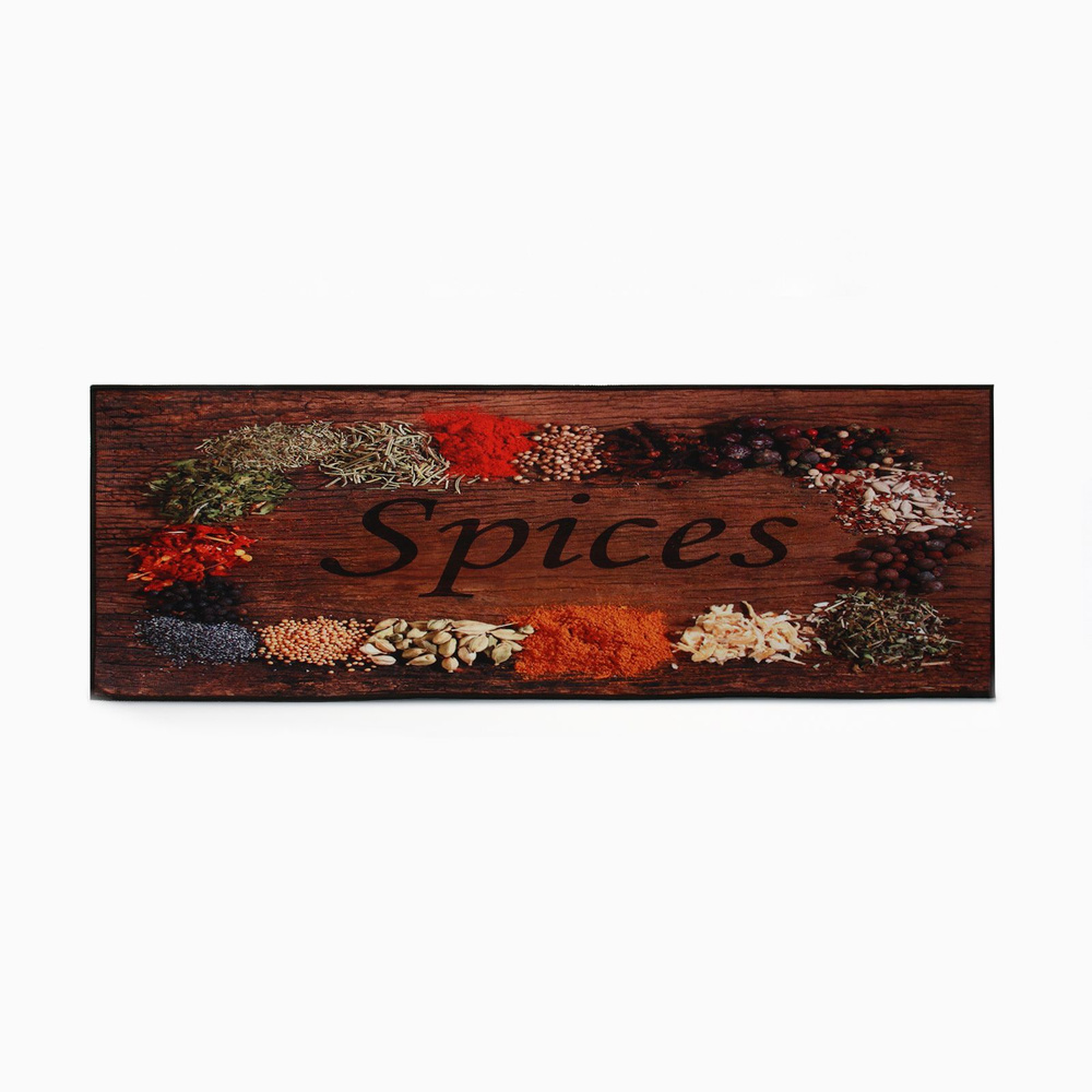 Коврик для кухни на пол противоскользящий Этель "Spices" 40х120 см  #1