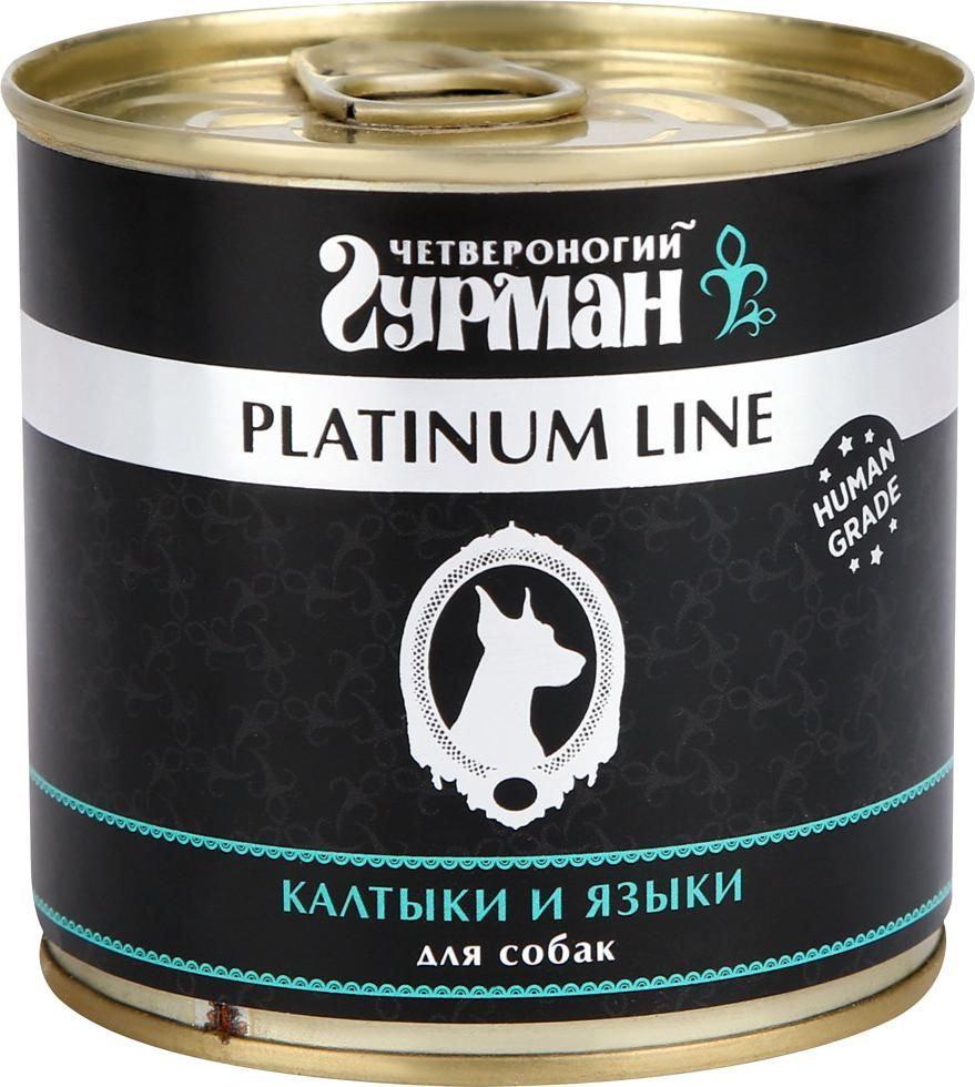 Четвероногий Гурман Platinum line калтыки и языки для собак 240г х 4 шт  #1