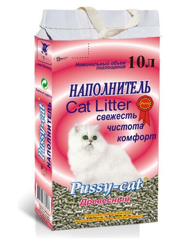 Pussy-cat Наполнитель Древесный Впитывающий Хвойный 5000г. #1