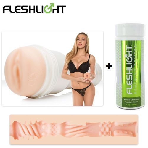 Fleshlight Набор мастурбатор - Kendra Sunderland Angel (вагина) + восстанавливающий порошок для киберкожи #1