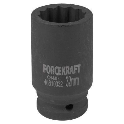 Головка ударная глубокая 3/4", 32мм (12-гранная) FORCEKRAFT #1