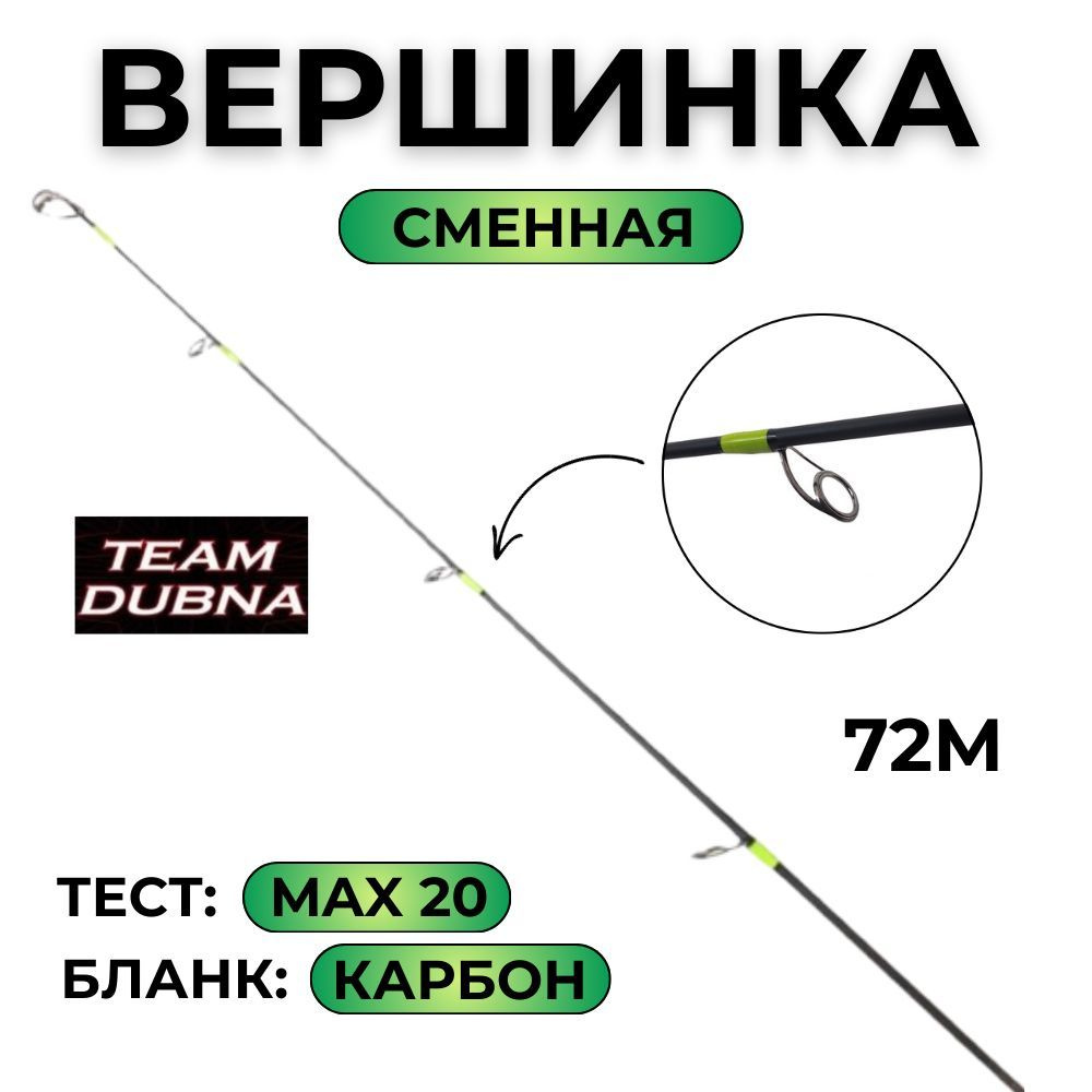 Сменная вершинка Team Dubna VS Compact LIME TDVSCLtip-72M max 20g #1