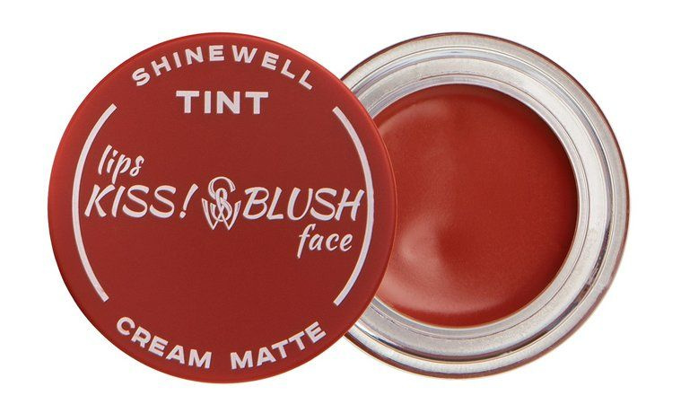 SHINEWELL Тинт кремовый румяна и помада Tint Cream Matte, 5,5 г, 03 карамельный  #1