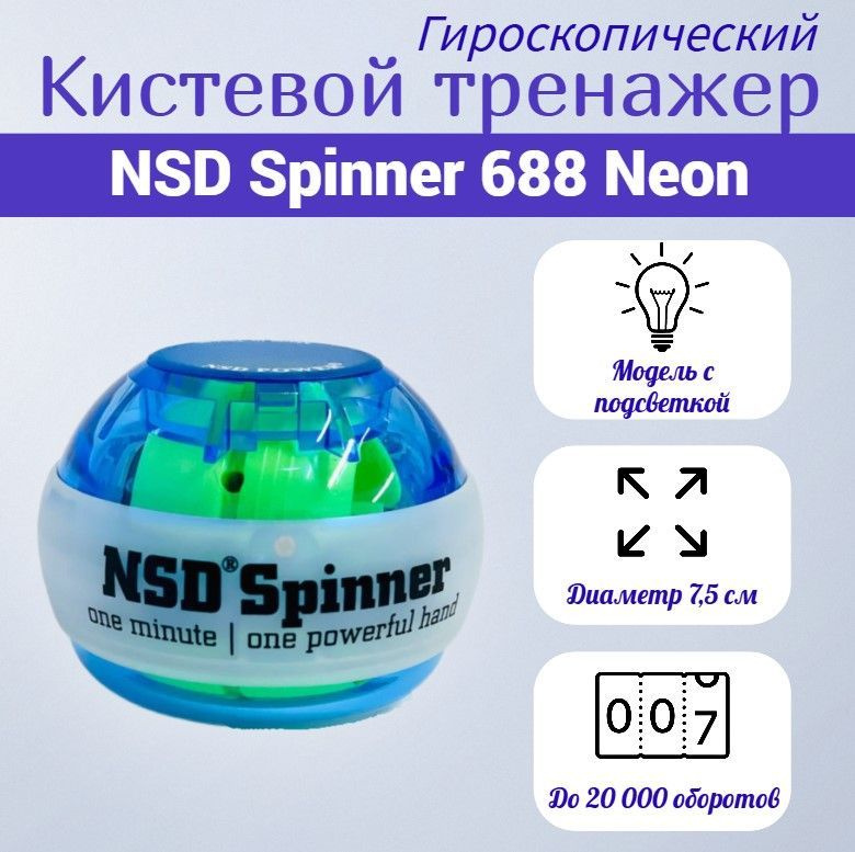 Кистевой тренажер NSD Powerball 250Hz Neon #1